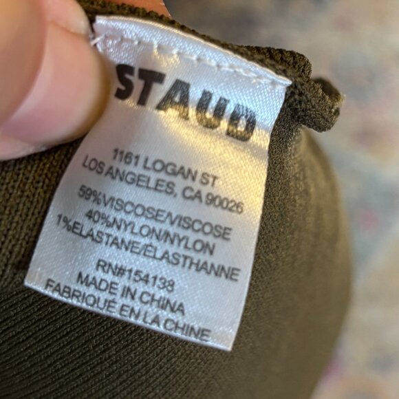 STAUD Olive Green Mini Dress - Picture 7 of 10